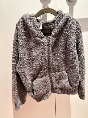 SKIMS Kids Cozy Knit Hoodie Gray Size 6/7 grey flurry jacket